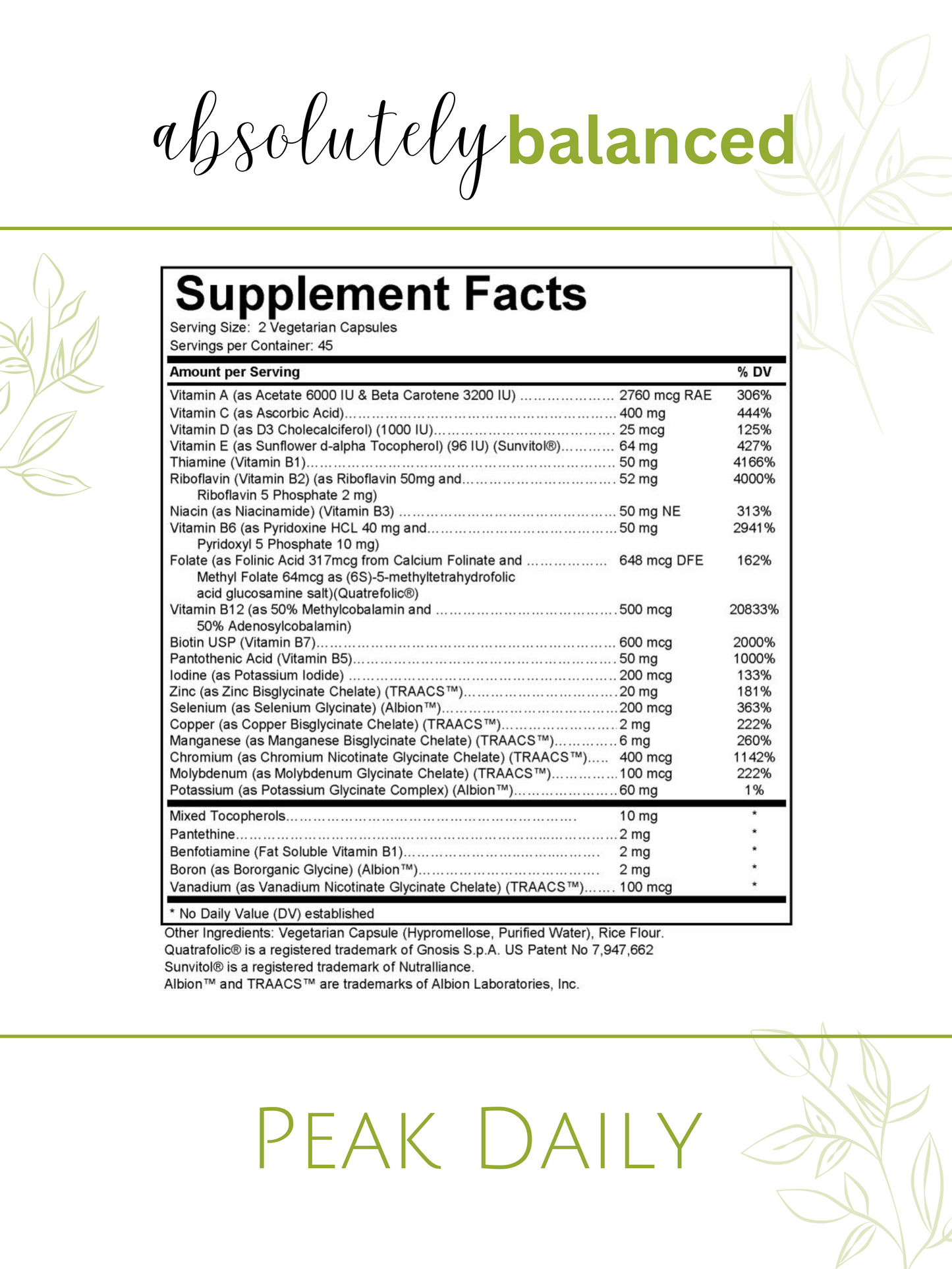 Coaching | Peak Daily + VitalMins