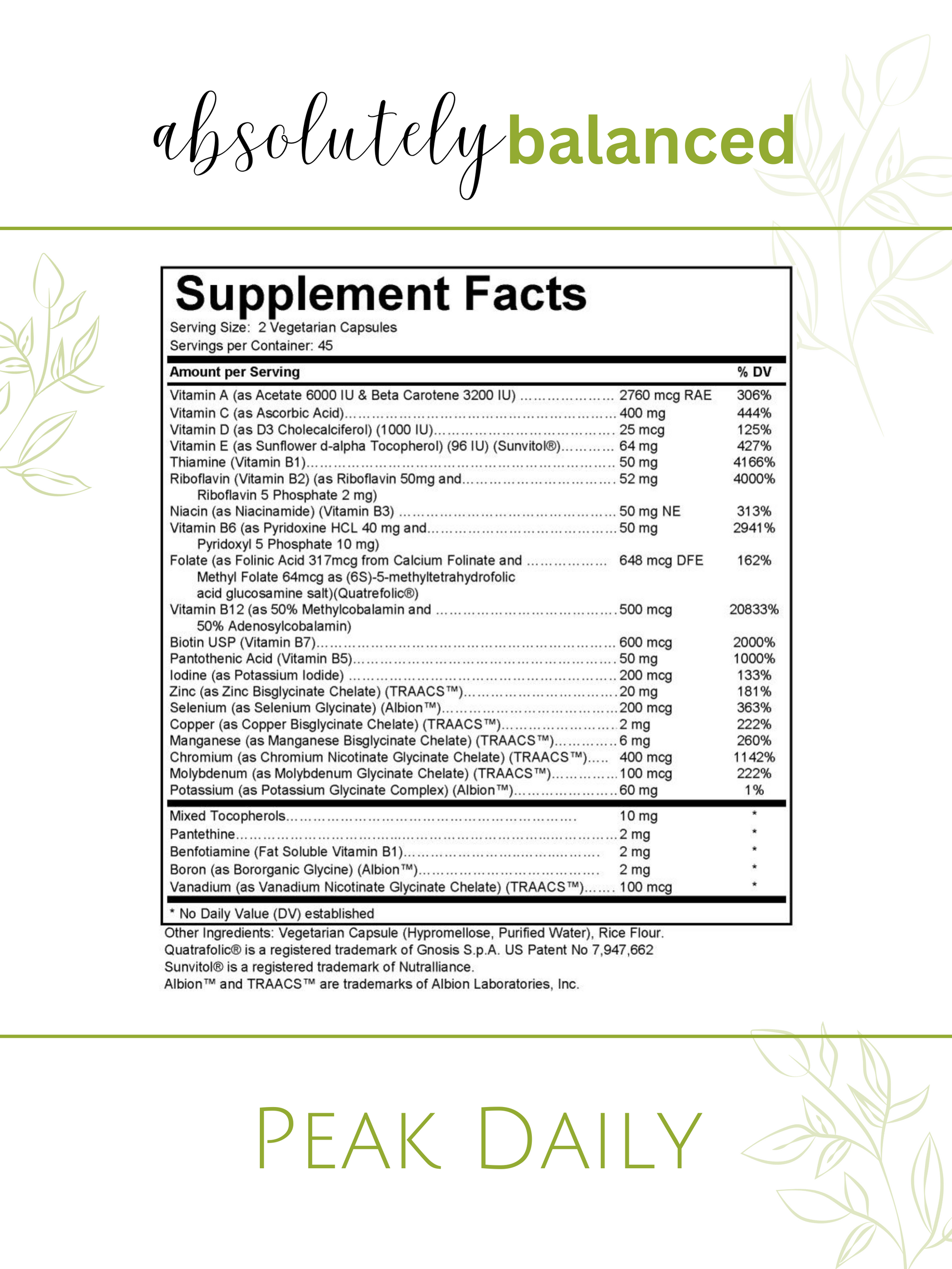 Coaching | Peak Daily + VitalMins