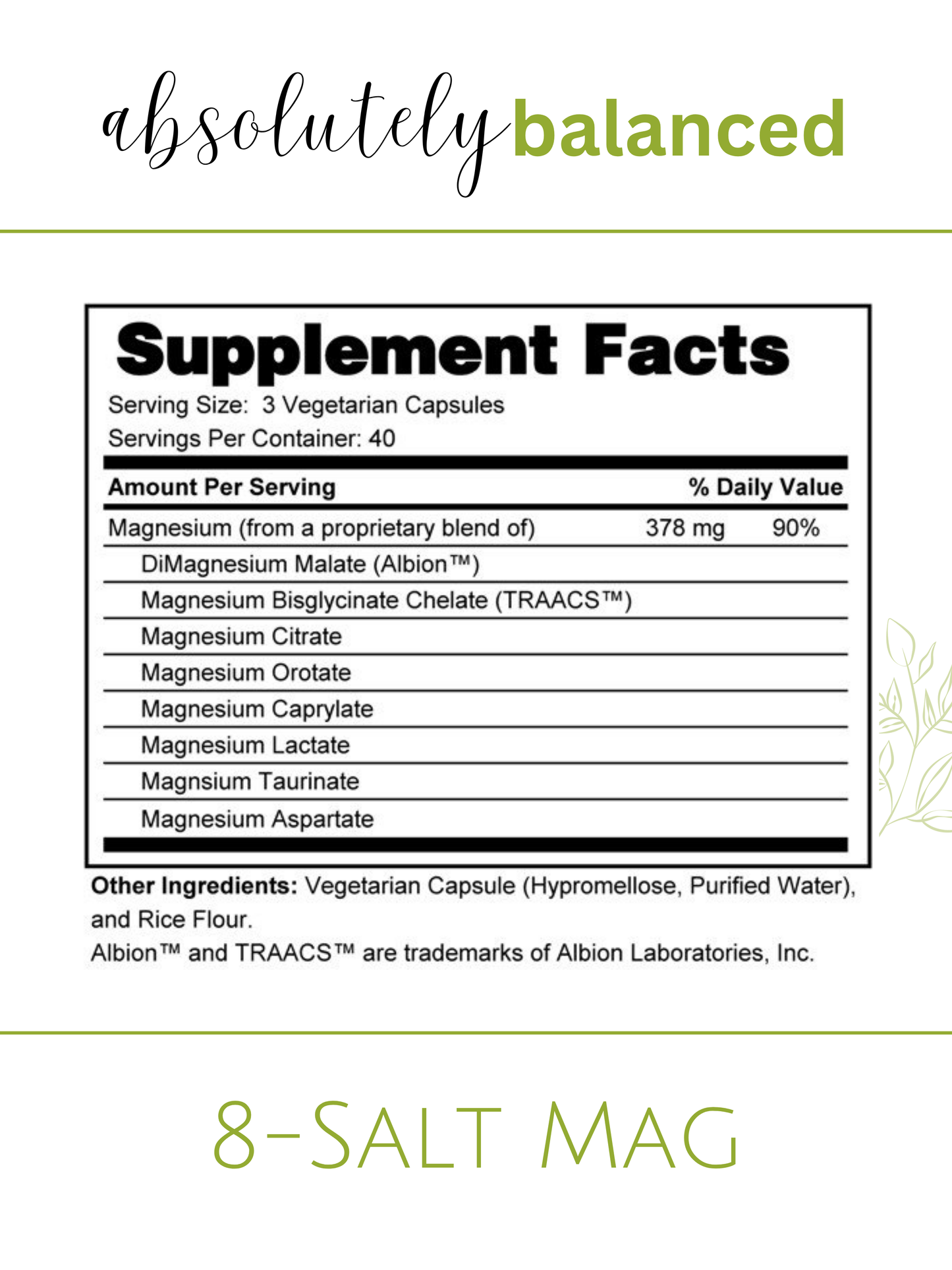 8-Salt Magnesium